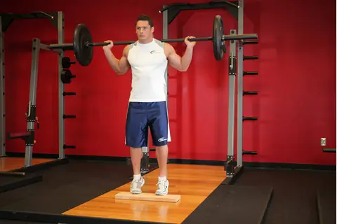 Correct form for Standing Barbell Calf Raise