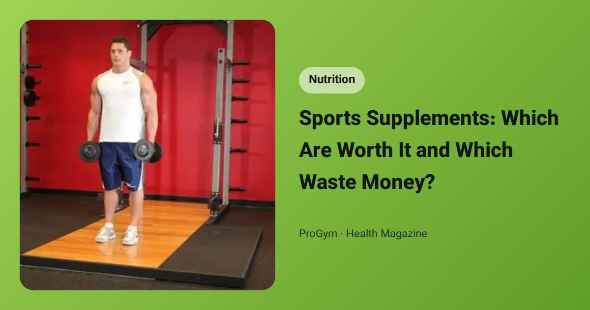 Sports Supplements: Which Are Worth It and Which Waste Money?