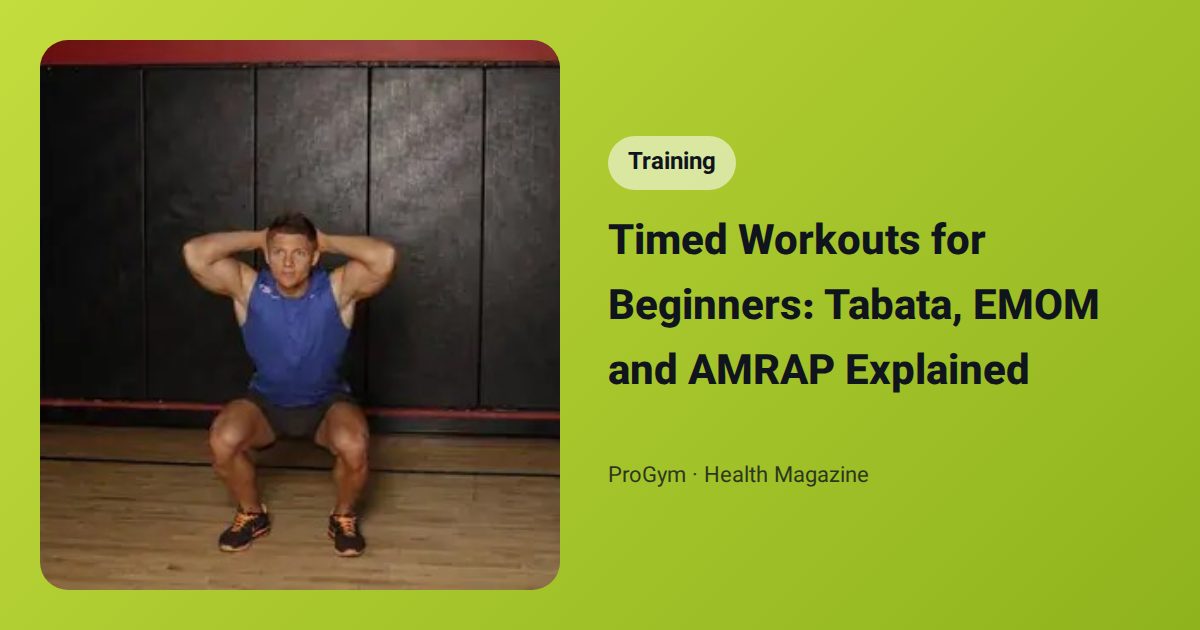 Timed Workouts for Beginners: Tabata, EMOM and AMRAP Explained