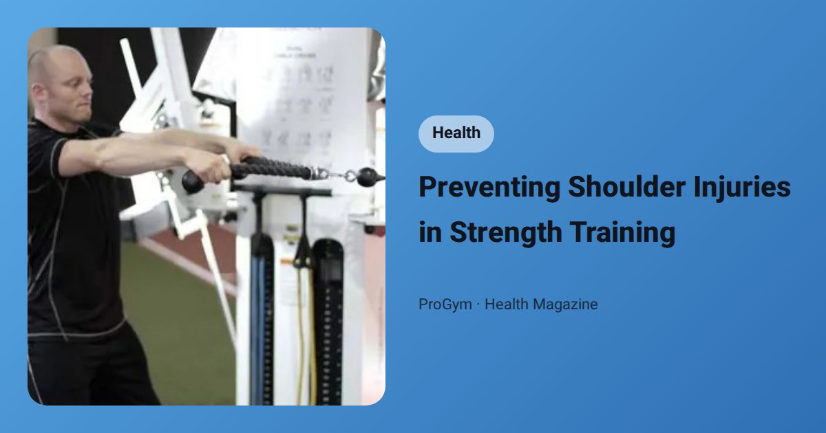 Preventing Shoulder Injuries in Strength Training